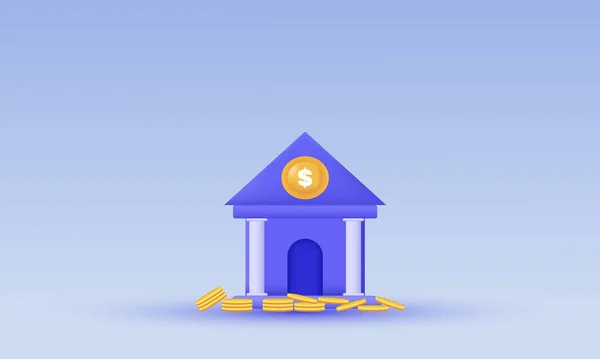 Illustration Money Blue Background — Stock Vector