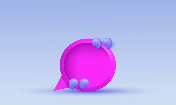 3D演讲泡沫说明社会背景 — 图库矢量图片