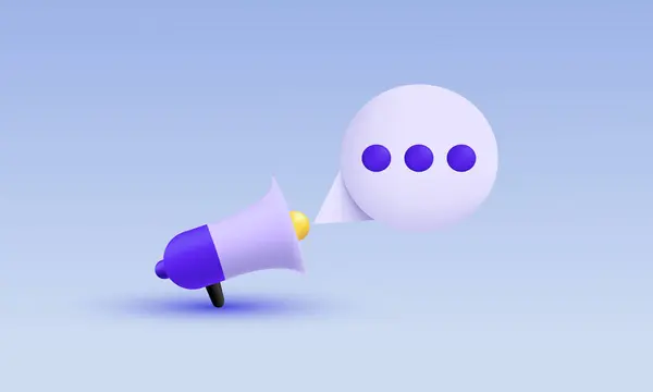 Illustration Unique Minimal Chat Bubble Megaphone Vector Icon — Image vectorielle