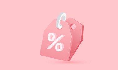 3d vektör simgesi çevrimiçi alışveriş etiketi fiyatı yeni fikir tasarımı