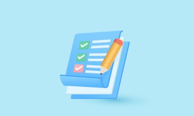 Pembe arkaplan simgesinde 3d pano kalem çizgi film stili vektör tasarımı