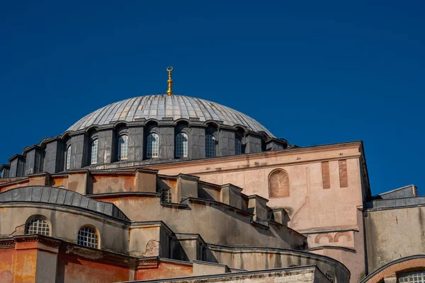Grande Cúpula Lado Fora Hagia Sophia Holy Grande Mesquita — Fotografia de Stock