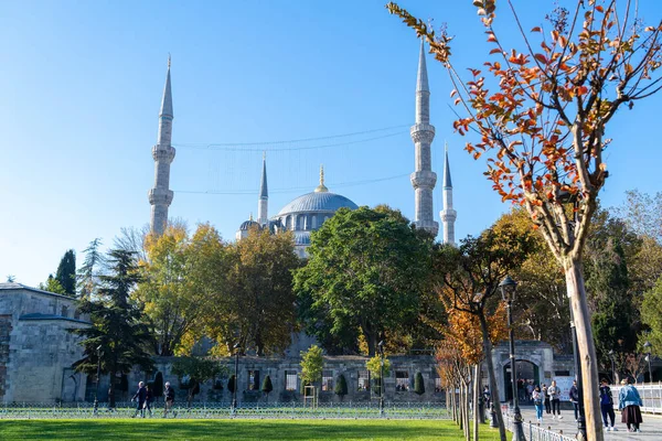 Голубая Мечеть Известная Мечеть Султана Ахмеда Историческая Императорская Мечеть Османской — стоковое фото