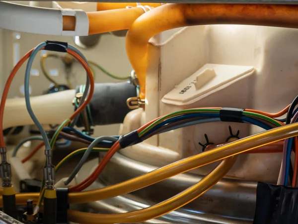 Dishwasher Details Motor Pipes Electricity — Stock Photo, Image