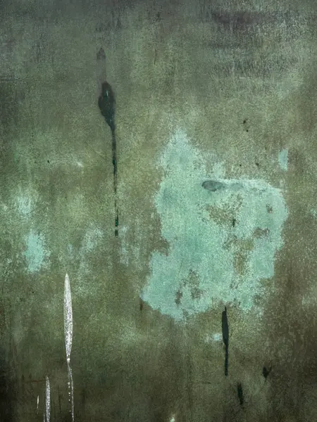 Vintage green metal wall with green color and rust
