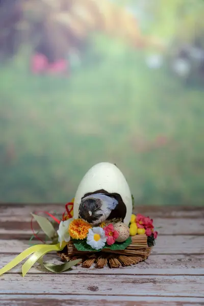 复活节兔子装饰品 逾越节或复活日星期日的概念 — 图库照片