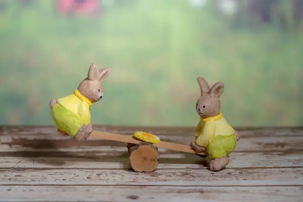 Пасхальный Маленький Кролик Ornement Игры Пасха Воскресение Воскресенье Концепции Лицензионные Стоковые Изображения