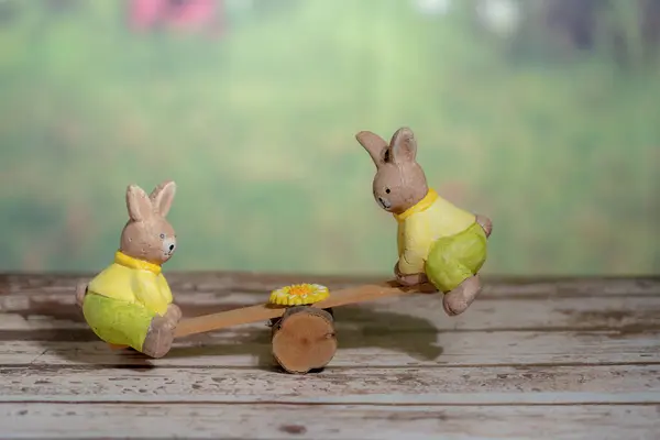Пасхальный Маленький Кролик Ornement Игры Пасха Воскресение Воскресенье Концепции Стоковая Картинка