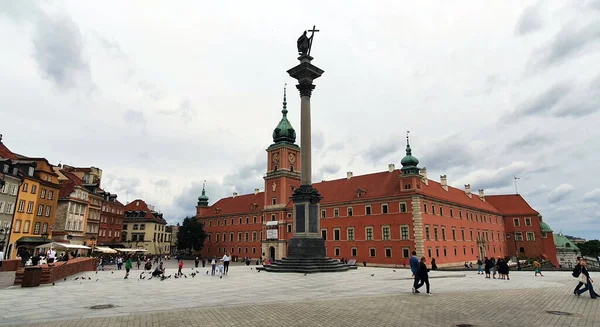 Warszawa Polen Juli 2022 Kungliga Slottet Och Slottstorget Den Gamla — Stockfoto
