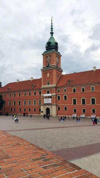 Varšava Polsko Července 2022 Královský Hrad Zámecké Náměstí Starém Městě — Stock fotografie