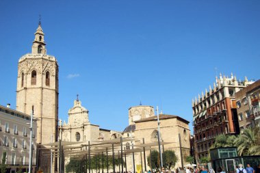 Eski Valencia 'nın merkezindeki Gotik Katedral