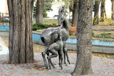 Şehir eğlence parkının bahçe ve park mimarisi