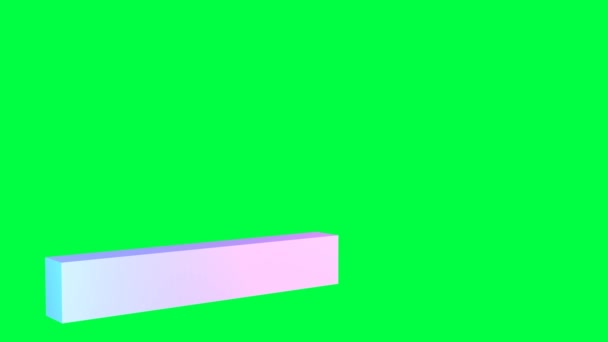 Unteres Drittel Balken Banner Rosa Und Blau Auf Grünem Hintergrund — Stockvideo