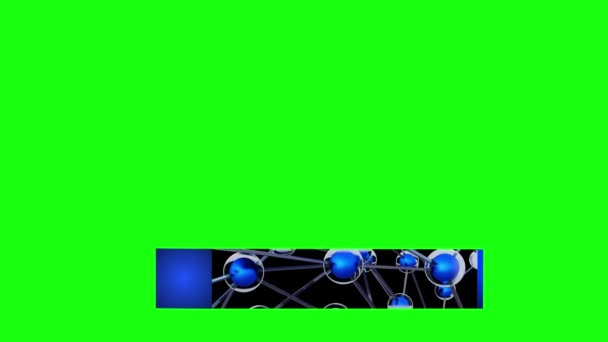 Tercero Inferior Fresco Contemporáneo Con Estilo Partícula Plexo Animado Azul — Vídeo de stock