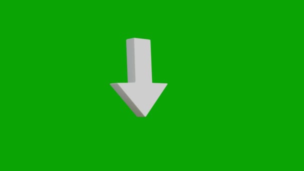 Icono Flecha Animada Sobre Fondo Verde — Vídeo de stock