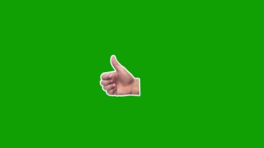 Yeşil arkaplandaki Animasyon İşaretleri. 4k animasyon. Sembol gibi