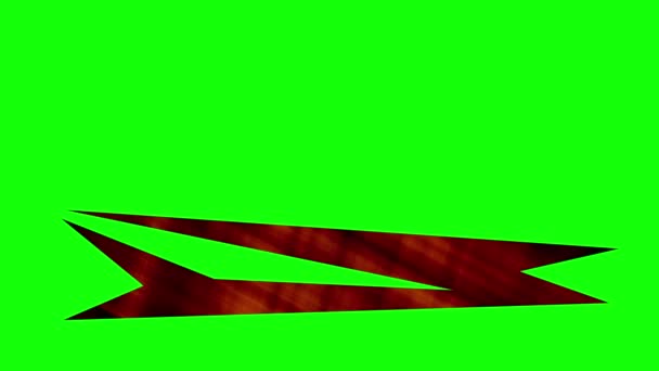 Alsó Harmadik Textúra Piros Színű Zöld Háttérrel Tüskés Zászló — Stock videók