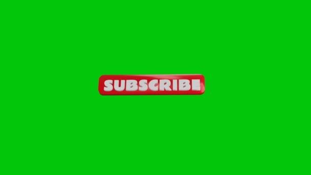 Abonnement Rot Und Weiß Auf Grünem Hintergrund Animation Benachrichtigung Zum — Stockvideo