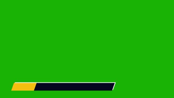 シンプルな 緑の背景にネイビーブルーと小さなライトイエローと2次元下3番目の 平行棒バナー — ストック動画