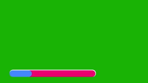 下の3番目は ピンクと青のシンプルな細長い楕円形をした緑色の背景です 第二旗 — ストック動画