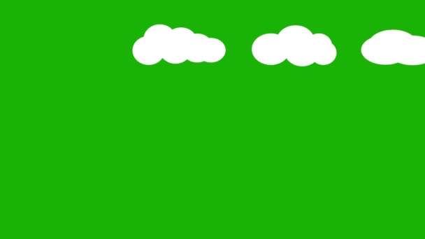 Animation Weißer Wolken Die Sich Von Rechts Nach Links Auf — Stockvideo