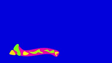 Alt üçüncüsü pembe ve mavi arka planda sarı-yeşil çizgiler var. 4k pankartı
