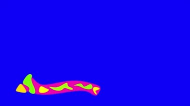 Alt üçüncüsü pembe ve mavi arka planda sarı-yeşil çizgiler var. 4k pankartı