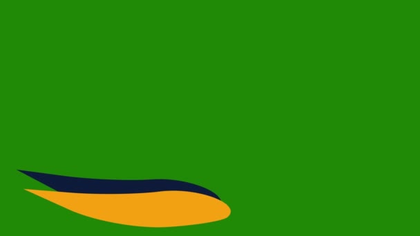 Нижняя Треть Краска Двух Цветов Черный Желтый Зеленом Фоне Баннер — стоковое видео