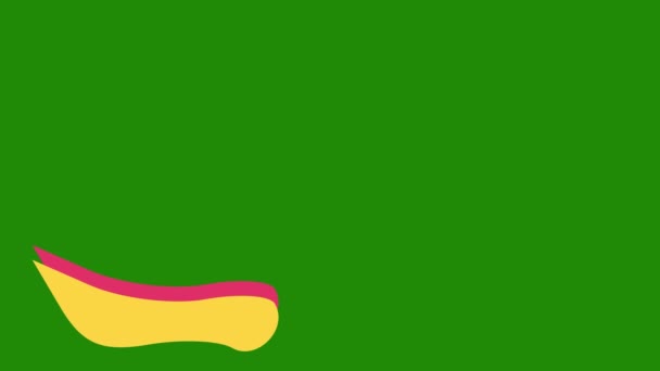 Нижняя Треть Красить Два Цвета Розовый Желтый Зеленом Фоне Баннер — стоковое видео