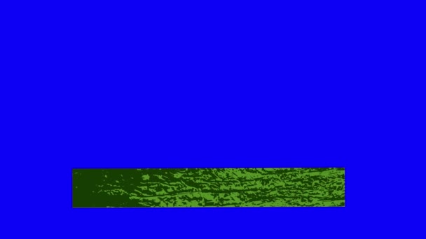 蓝色底色上由浅绿色和深绿色组成的较低的第三个纹理矩形 — 图库视频影像
