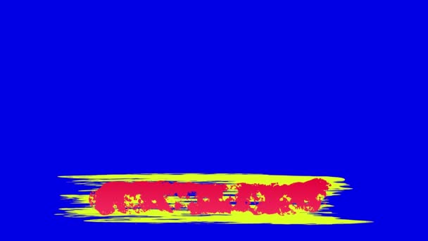 Unteres Drittel Zwei Schichten Rot Und Gelb Mit Blauem Hintergrund — Stockvideo