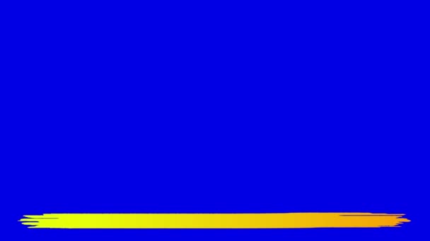 Ketiga Adalah Garis Sederhana Bentuk Kuning Pada Latar Belakang Biru — Stok Video