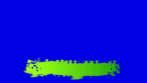 Уникальный Нижний Третий Зеленый Желтый Градиент Голубым Хроматическим Ключом Анимированный — стоковое видео