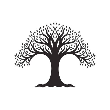 Ağaç vektör logo tasarımı
