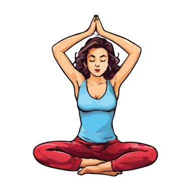 Yoga kadın lotus poz
