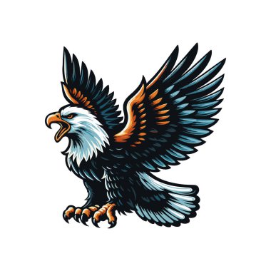 Kartal vektör çizimi. Amerikan amblemi.