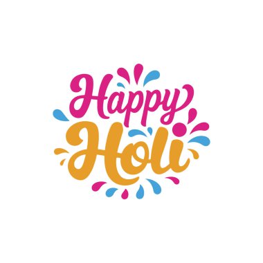 Renkli harfli Holi tebrik kartı