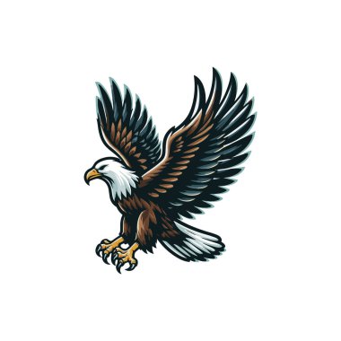 Kartal kuş vektör logosu tasarım şablonu. kartal logo vektör çizimi.