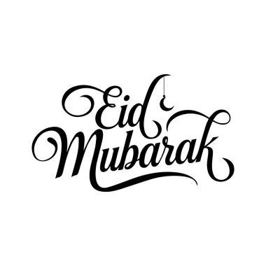 Eid Mubarak Typography Vector clipart