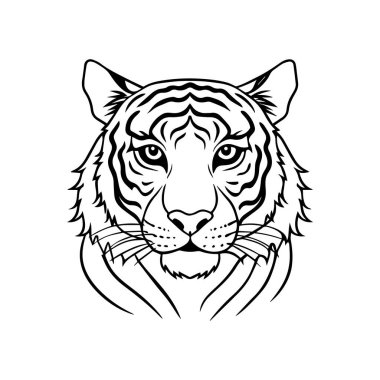 Tiger logo. Vektör çizim.