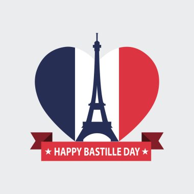 Bastille Günü Kutlama Vektörü