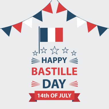Bastille Günü Kutlama Vektörü