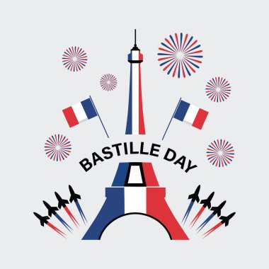Bastille Günü Kutlama Vektörü