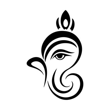 Ganesh Visarjan Siluet Vektör Sanat İllüstrasyonu
