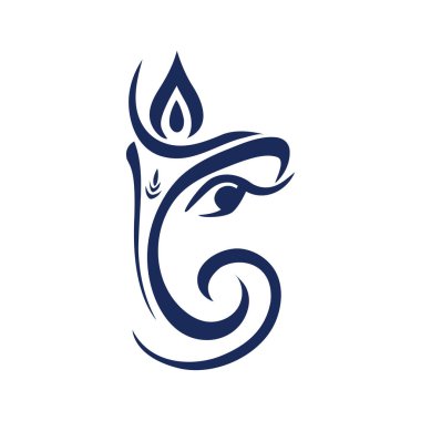 Ganesh Visarjan Siluet Vektör Sanat İllüstrasyonu