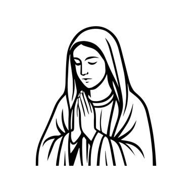 virgin Mary Christian Festival Vector Design