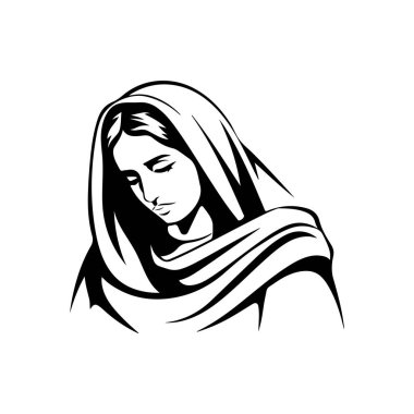 virgin Mary Christian Festival Vector Design