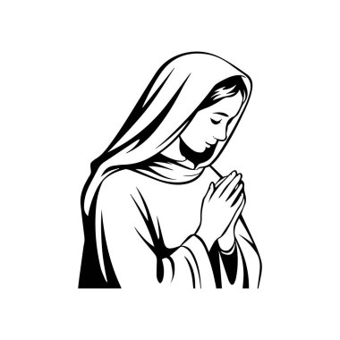 virgin Mary Christian Festival Vector Design