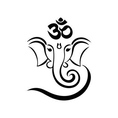 Ganesh Chaturthi Siluet Vektörü