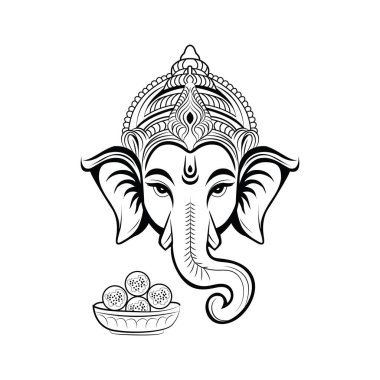 Ganesh Chaturthi Siluet Vektörü